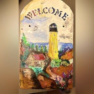 Painted welcome sign​​